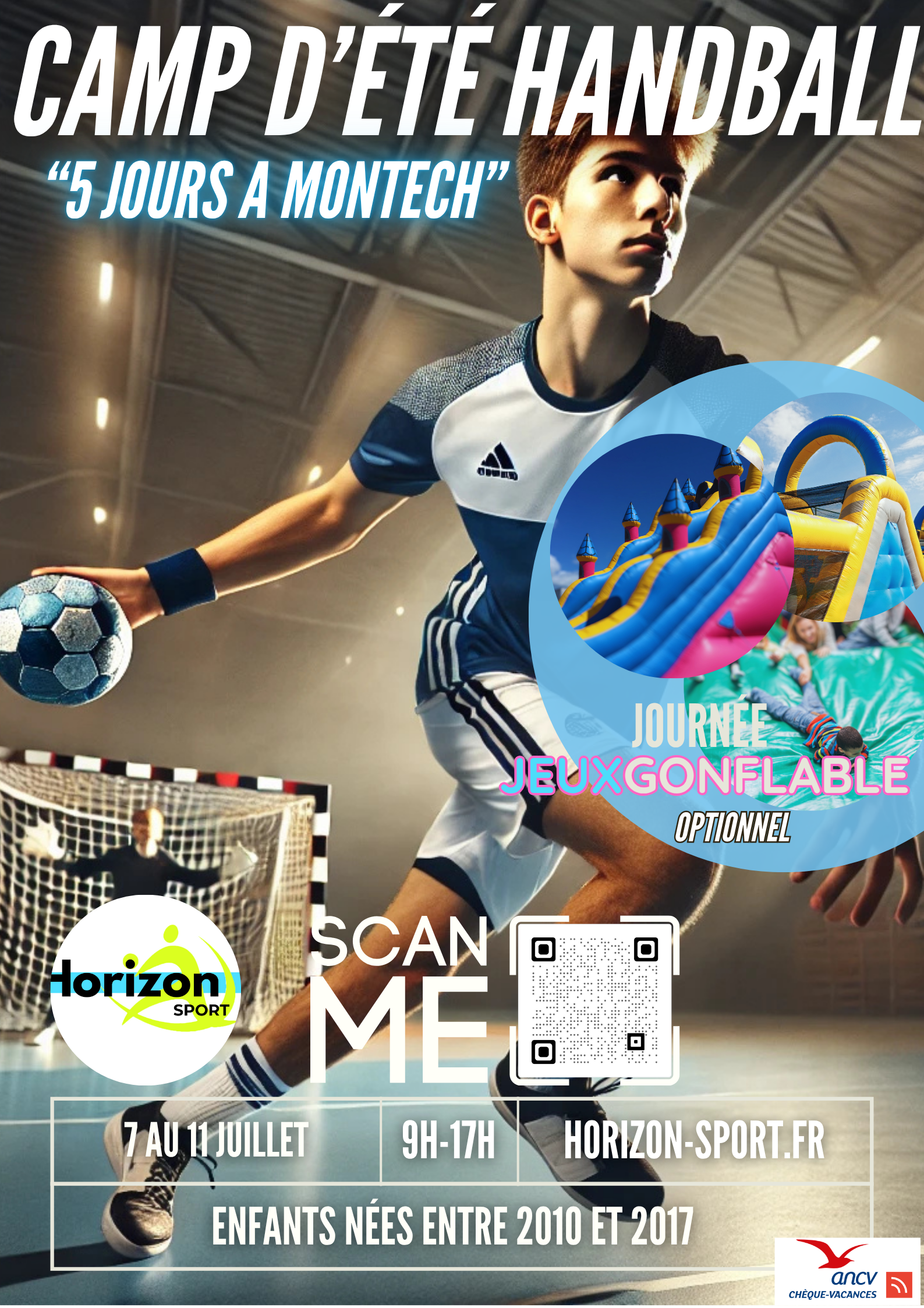 Affiche de présentation du stage de handball HorizonSport